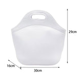 Maxbell Thermal Lunch Box Bag Lunch Meals Pouch Durable Smooth Zipper White