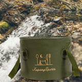 Maxbell Collapsible Bucket Portable Folding Wash Basin for Gardening Fishing Outdoor 7L Green