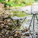Maxbell Camping Stool Folding Adults Collapsible Portable for Garden Backyard Hiking Gray
