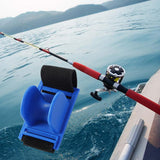 Maxbell Fishing Pole Holders with Strap Carp Fishing Garage Cars Fishing Rod Holders Blue 7.5cm Belt 22cm