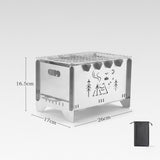 Maxbell Detachable BBQ Grill Multipurpose Barbecue Stove for Party Backyards Outdoor