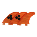 Maxbell Surfboards Thruster Fins Parts Durable 3Pcs/Set for Dinghy Surf Boards Canoe Orange G3