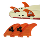 Maxbell Surfboards Thruster Fins Parts Durable 3Pcs/Set for Dinghy Surf Boards Canoe Orange G3