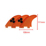 Maxbell Surfboards Thruster Fins Parts Durable 3Pcs/Set for Dinghy Surf Boards Canoe Orange G3