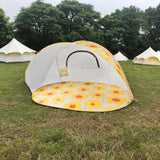 Maxbell Sun Shelter Tent Easy Setup Instant Sunshade for Outdoor Travel Windproof Yellow Flower