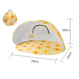 Maxbell Sun Shelter Tent Easy Setup Instant Sunshade for Outdoor Travel Windproof Yellow Flower