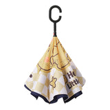 Maxbell Kids Windproof Inverted Umbrella Cartoon Folding Hands Free Umbrella Style F