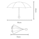 Maxbell Kids Windproof Inverted Umbrella Cartoon Folding Hands Free Umbrella Style F