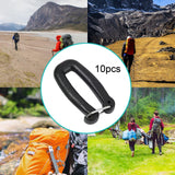 Maxbell 10Pcs Webbing Strap Hook Attachments for Backpack Strap Luggage Strap Hiking
