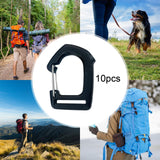 Maxbell 10Pcs Webbing Strap Hook Webbing Buckles for Camping Suitcase Backpack Strap