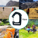 Maxbell 10Pcs Webbing Strap Hook Webbing Buckles for Camping Suitcase Backpack Strap
