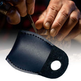 Maxbell Thumb Guard Premium Handmade Working Carving Kit PU Leather Finger Protector Black