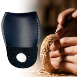 Maxbell Thumb Guard Premium Handmade Working Carving Kit PU Leather Finger Protector Black
