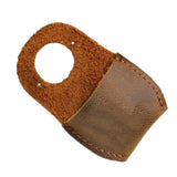 Maxbell Thumb Guard Premium Handmade Working Carving Kit PU Leather Finger Protector Brown