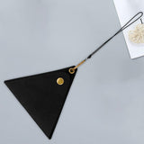 Maxbell Hanging Neck Pouch Decorative PU Leather with Removable Lanyard Purse Holder Black