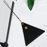 Maxbell Hanging Neck Pouch Decorative PU Leather with Removable Lanyard Purse Holder Black