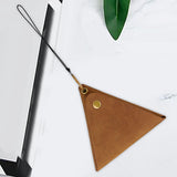 Maxbell Hanging Neck Pouch Decorative PU Leather with Removable Lanyard Purse Holder Brown