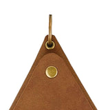 Maxbell Hanging Neck Pouch Decorative PU Leather with Removable Lanyard Purse Holder Brown