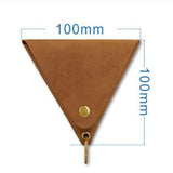 Maxbell Hanging Neck Pouch Decorative PU Leather with Removable Lanyard Purse Holder Brown