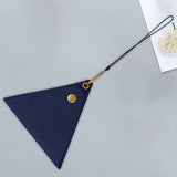 Maxbell Hanging Neck Pouch Decorative PU Leather with Removable Lanyard Purse Holder Dark Blue