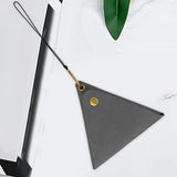 Maxbell Hanging Neck Pouch Decorative PU Leather with Removable Lanyard Purse Holder Dark Gray