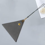 Maxbell Hanging Neck Pouch Decorative PU Leather with Removable Lanyard Purse Holder Dark Gray