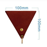 Maxbell Hanging Neck Pouch Decorative PU Leather with Removable Lanyard Purse Holder Red