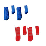 Maxbell 4Pcs Horse Boots Support Leg Guard for Jumping Training Equestrian Equipment blue