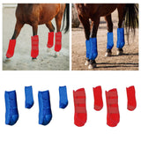 Maxbell 4Pcs Horse Boots Support Leg Guard for Jumping Training Equestrian Equipment blue