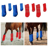 Maxbell 4Pcs Horse Boots Support Leg Guard for Jumping Training Equestrian Equipment blue