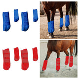 Maxbell 4Pcs Horse Boots Support Leg Guard for Jumping Training Equestrian Equipment blue