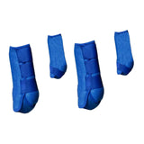 Maxbell 4Pcs Horse Boots Support Leg Guard for Jumping Training Equestrian Equipment blue
