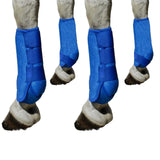 Maxbell 4Pcs Horse Boots Support Leg Guard for Jumping Training Equestrian Equipment blue