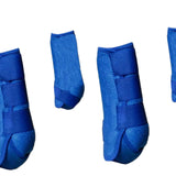 Maxbell 4Pcs Horse Boots Support Leg Guard for Jumping Training Equestrian Equipment blue