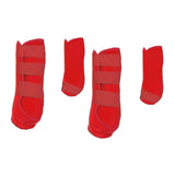 Maxbell 4Pcs Horse Boots Support Leg Guard for Jumping Training Equestrian Equipment red