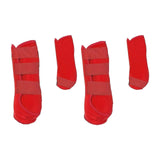 Maxbell 4Pcs Horse Boots Support Leg Guard for Jumping Training Equestrian Equipment red