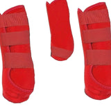 Maxbell 4Pcs Horse Boots Support Leg Guard for Jumping Training Equestrian Equipment red