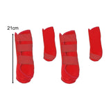 Maxbell 4Pcs Horse Boots Support Leg Guard for Jumping Training Equestrian Equipment red