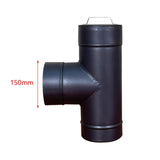 Maxbell Chimney Pipe Three Way Joint Fireplace Stove Pipe for Outdoor Furnace Burner