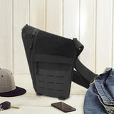 Maxbell Men's Chest Bag Chest Pack Daypack for Outdoor Sports Motorcycle Backpacking All Black