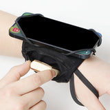 Maxbell Wristband Phone Holder Zipper Pocket Adjustable Strap for Gym Workout Hiking