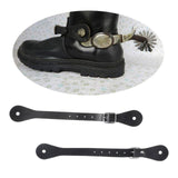 Maxbell Spur Straps Set of 2 Premium Boot Straps for Outdoor Equestrian Horse Riding Black