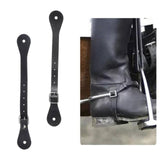 Maxbell Spur Straps Set of 2 Premium Boot Straps for Outdoor Equestrian Horse Riding Black
