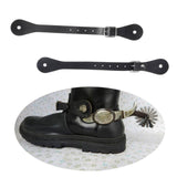 Maxbell Spur Straps Set of 2 Premium Boot Straps for Outdoor Equestrian Horse Riding Black