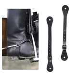 Maxbell Spur Straps Set of 2 Premium Boot Straps for Outdoor Equestrian Horse Riding Black