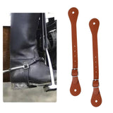 Maxbell Spur Straps Set of 2 Premium Boot Straps for Outdoor Equestrian Horse Riding Brown