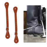 Maxbell Spur Straps Set of 2 Premium Boot Straps for Outdoor Equestrian Horse Riding Brown