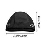 Maxbell Skull Cap Hat Liner Earflaps Windproof Hat for Motorcycle Riding Climbing Black