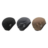 Maxbell Skull Cap Hat Liner Earflaps Windproof Hat for Motorcycle Riding Climbing Black