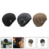 Maxbell Skull Cap Hat Liner Earflaps Windproof Hat for Motorcycle Riding Climbing Black